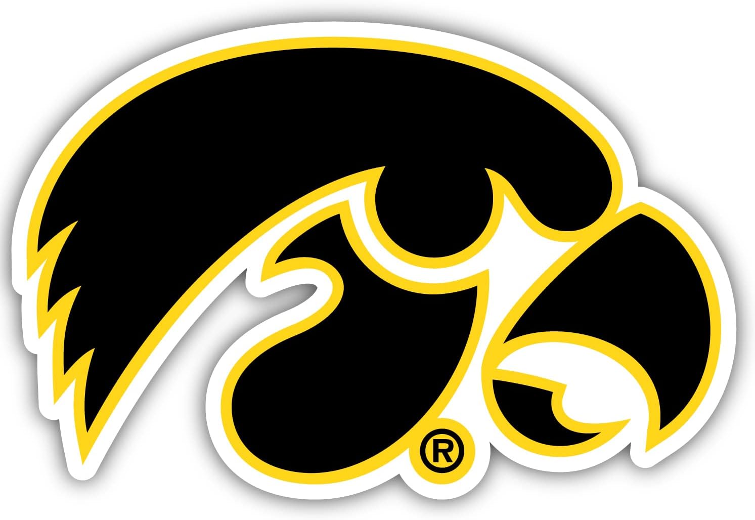 Iowa Hawkeyes 12x8 Inch Vinyl Decal Sticker Officially Licensed Collegiate Product