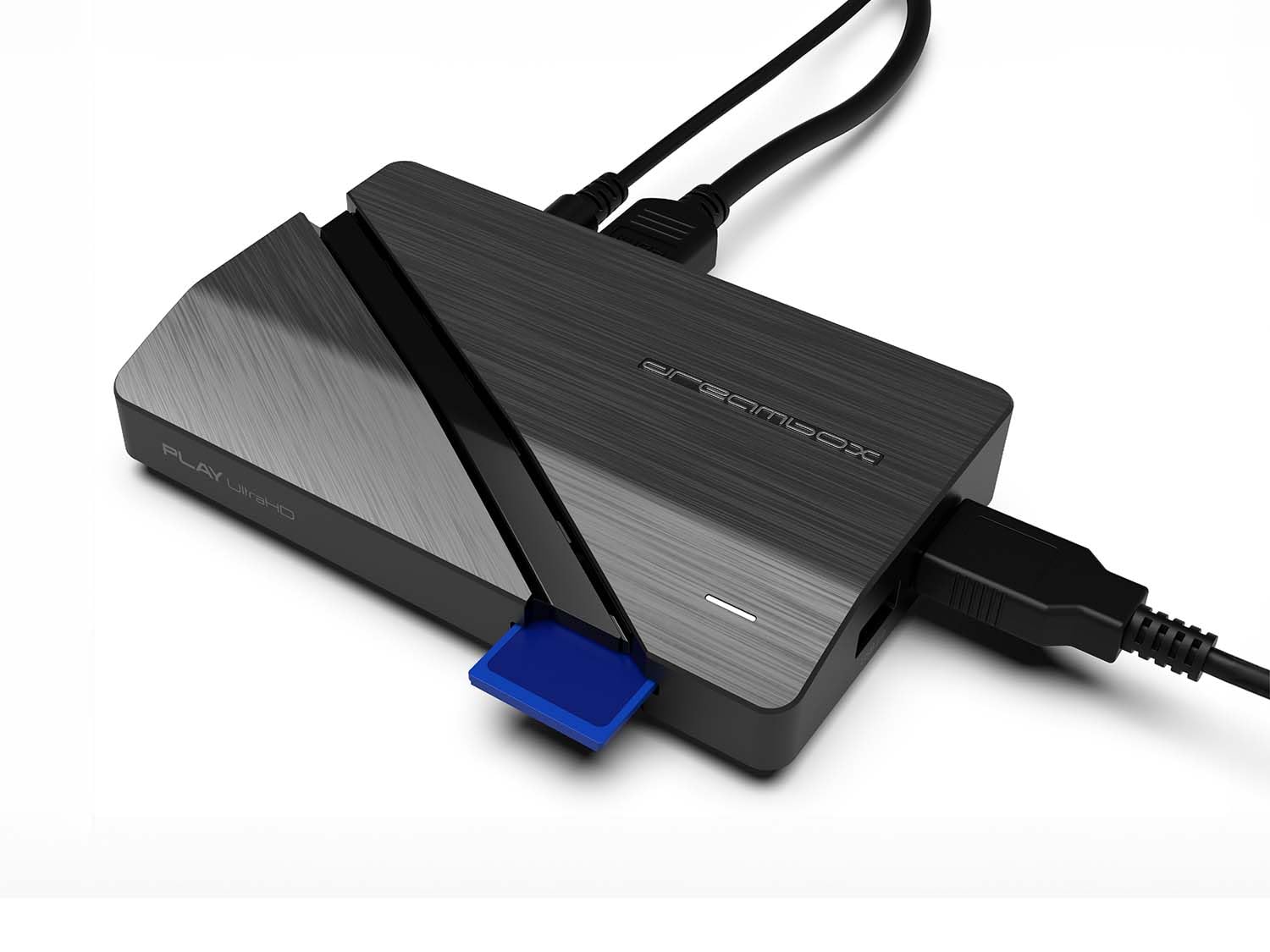 Dreambox Play UHD Android TV Box Schwarz | 4K HDR Media OTT-Player mit AV1, HDMI 2.1, Bluetooth 5.1, Dual-WiFi, Android 11 | Kompakt & leistungsstark – inkl. BT RC20 Remote
