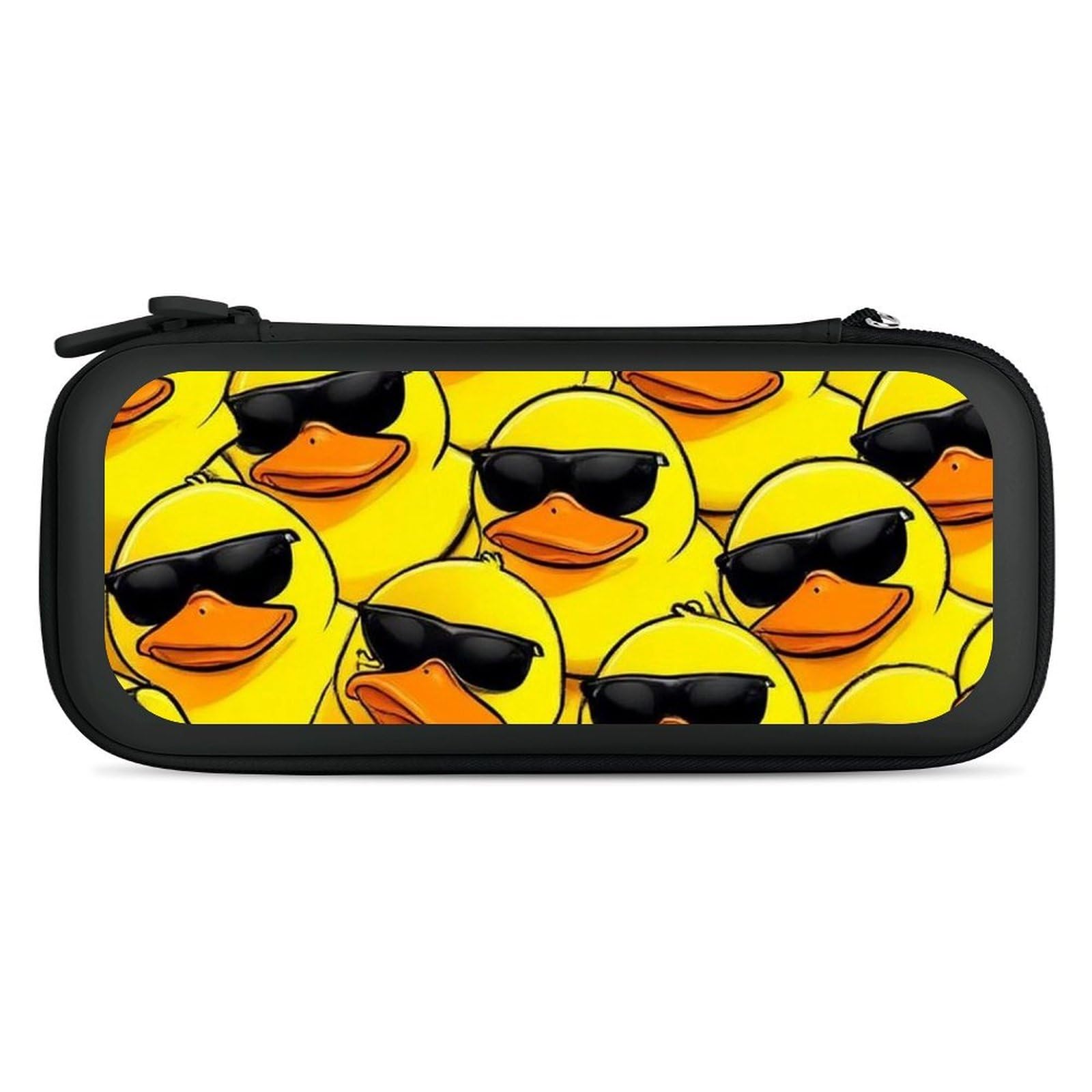 CWECVWE Mens Fashion Portable Travel Protective Switch Pouch Case Funny Sunglasses Yellow Rubber Duck Switch Storage Bag