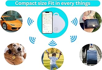 Unlimited Range GPS Tracking Device Item Locator for Car, Purse, Pet, Key Work with Apple Findmy No 3rd App Needed (White)