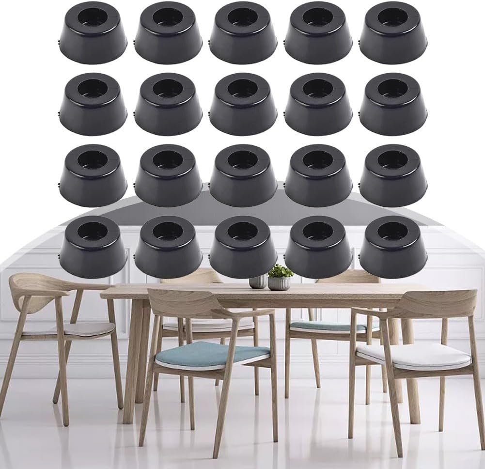 20pcs Rubber Table Chair Furniture Feet Leg Pads, Table mats Round Tile Floor Protectors, Round Furniture Pads for Chair Leg Hardwood Floor