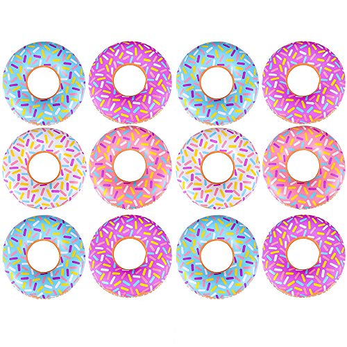 The Dreidel Company Donut inflate 18' inches, Tube Inflates, Colorful Tubes in Assorted Designs, Donut Birthday Party Decorations Supplies, Durable...