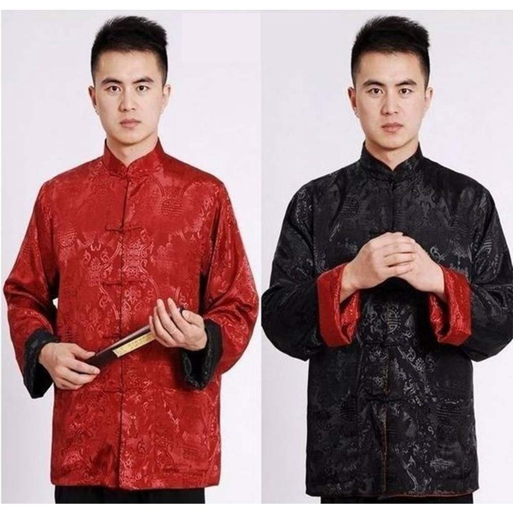 Hombres/Mujer Chino Tang Traje Tops - Primavera otoño Ambos Lados Abrigo Chaqueta de Manga Larga de Artes Marciales Kung Fu Camisetas Tang