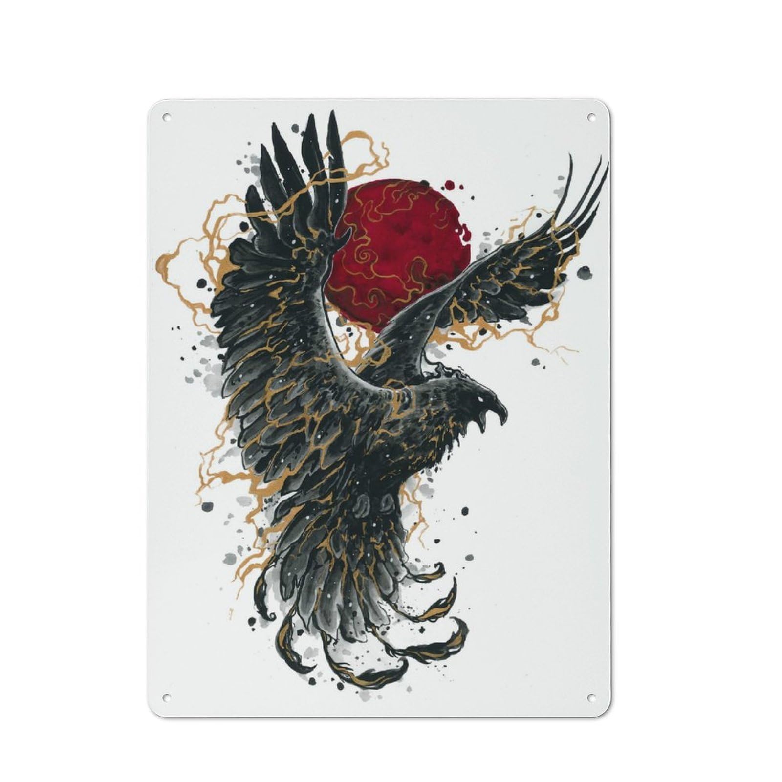 Junmoney Lightning Bird Retro Tin Sign 40X30cm Featuring For Home Bar Wall, For Collectors Decorating Home Bars And Entertaining Spaces