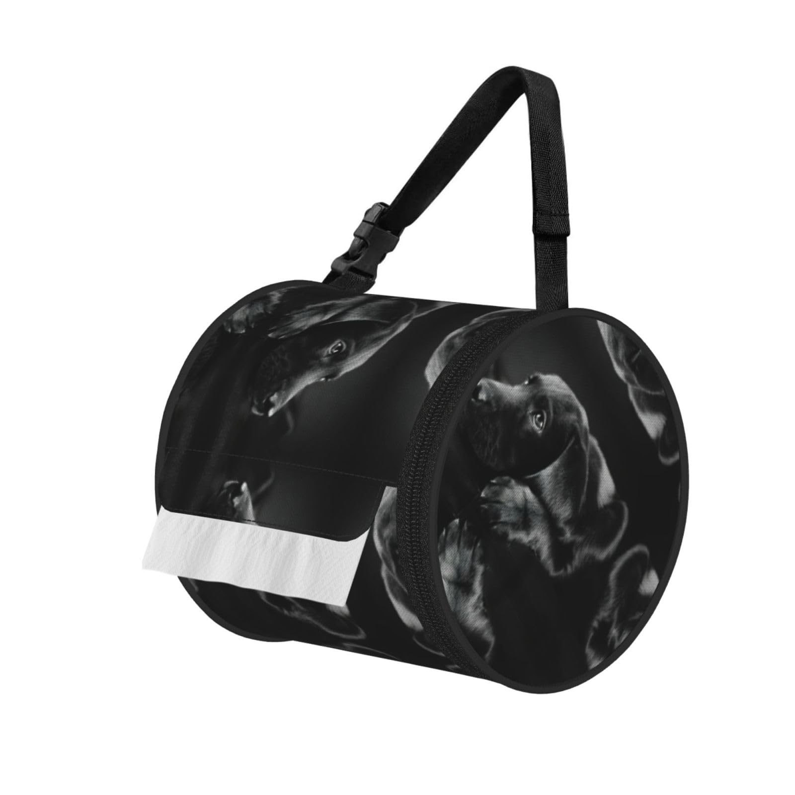 puppies dog Printed Toilet Paper Holder Bag, Adjustable Strap Roll Paper Organizer for Car Kitchen Outdoor