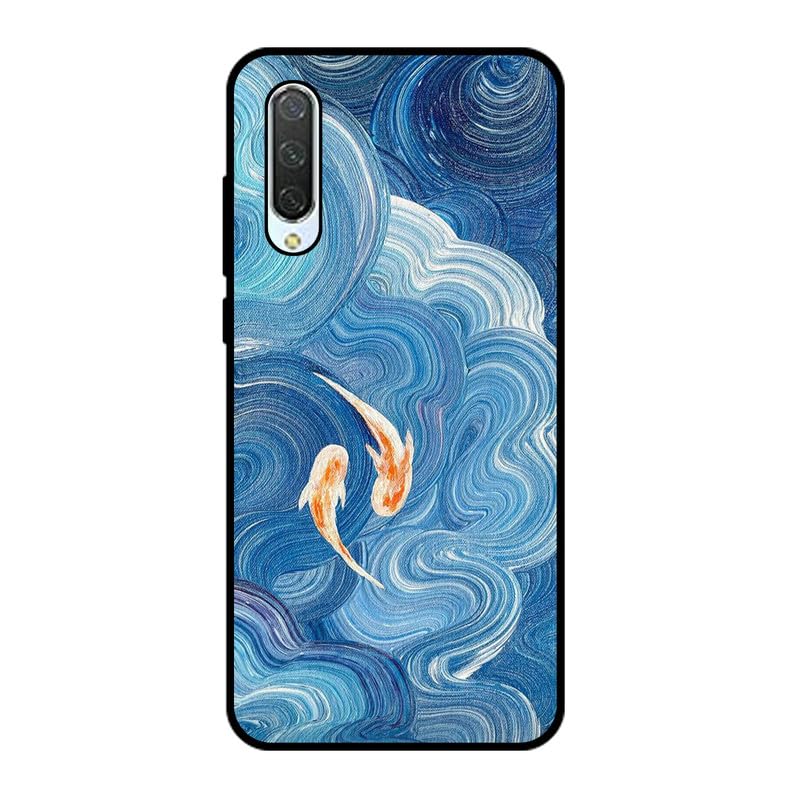 KARTXITAI Cover Compatibile con Xiaomi Mi 9 Lite Custodia,Protettiva per Tutto il Corpo Morbida al Tatto,Slim in Silicone TPU con Assorbimento degli Urti e Anti-Graffio - delfino 1