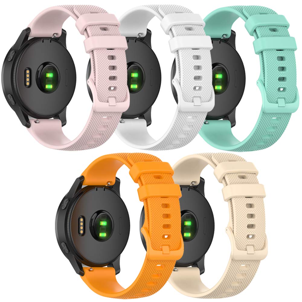 QGHXO Band for Garmin Vivoactive 4, Soft Silicone Replacement Watch Band for Garmin Vivoactive 4/ Vivomove HR Premium Style/Polar Grit X/Vantage M Smartwatch (No Tracker, Replacement Bands Only)-image-32