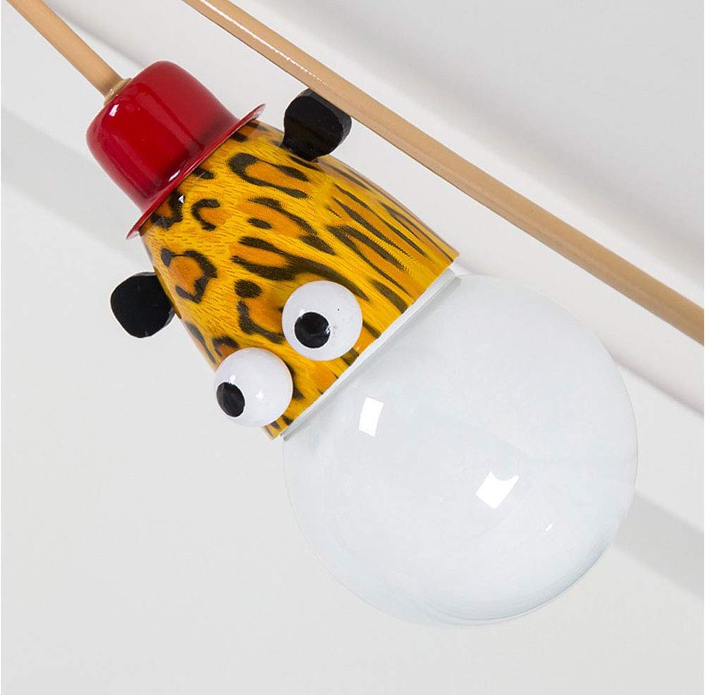 YZM Lampadario da Soffitto per Bambini, Plafoniera a Tema Animale, Perfetto per Cameretta/Stanza dei Giochi/Scuola/Asilo (4 Luci)