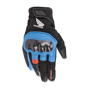Alpinestars SMX-Z Waterproof Honda Mens Street Motorcycle Gloves - Black Blue Red X-Large