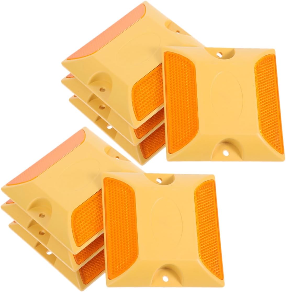 Marcadores reflectantes para camino de 8 piezas amarillo