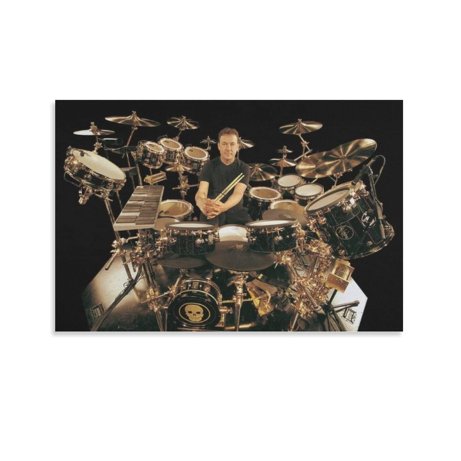 FCOIN Neil Peart Canvas Poster Wall Art Poster Scroll Canvas Painting Picture Living Room Decor Home 24x36inch(60x90cm)