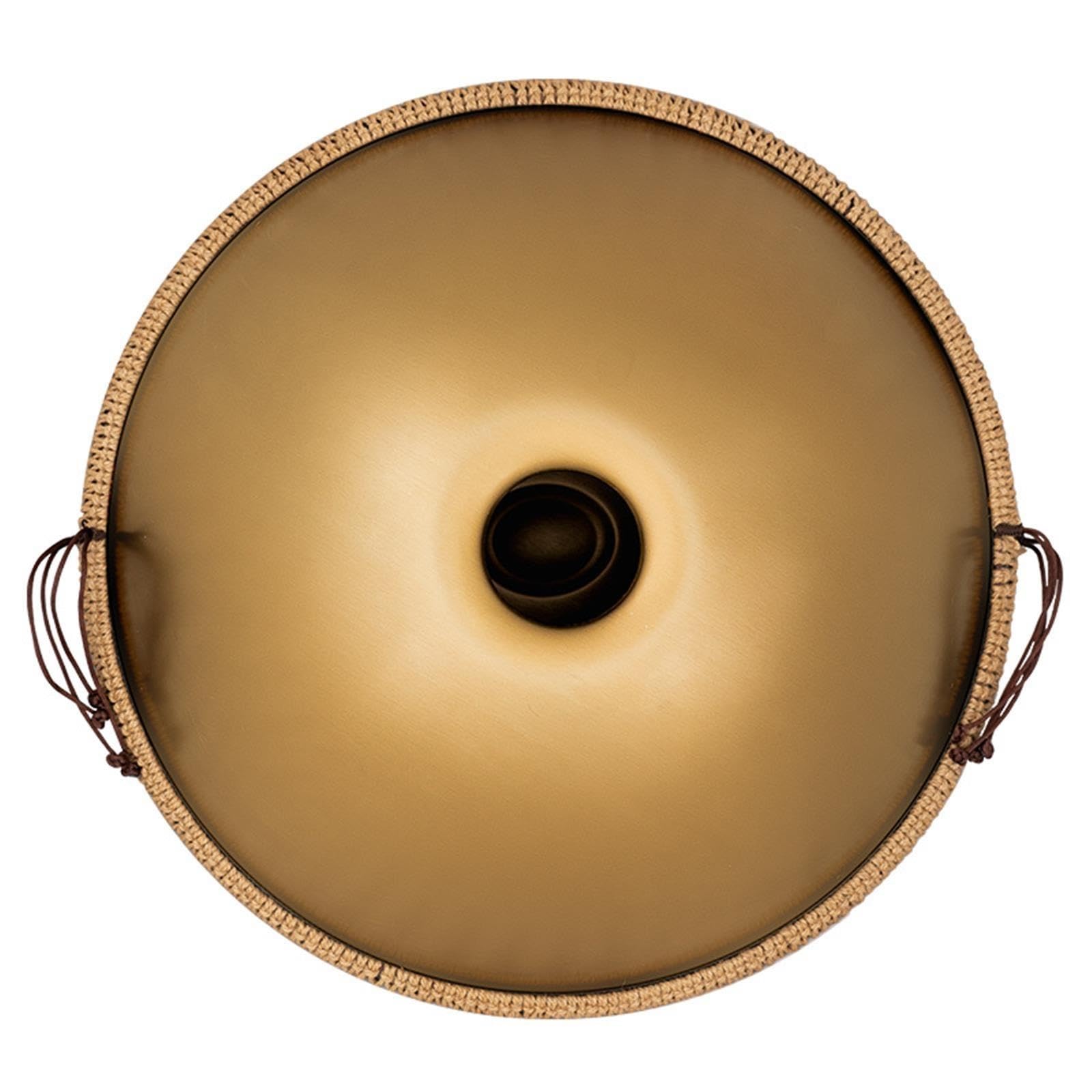 Tambour à main en ré mineur 440 Hz 22 pouces avec corde tissée à la main