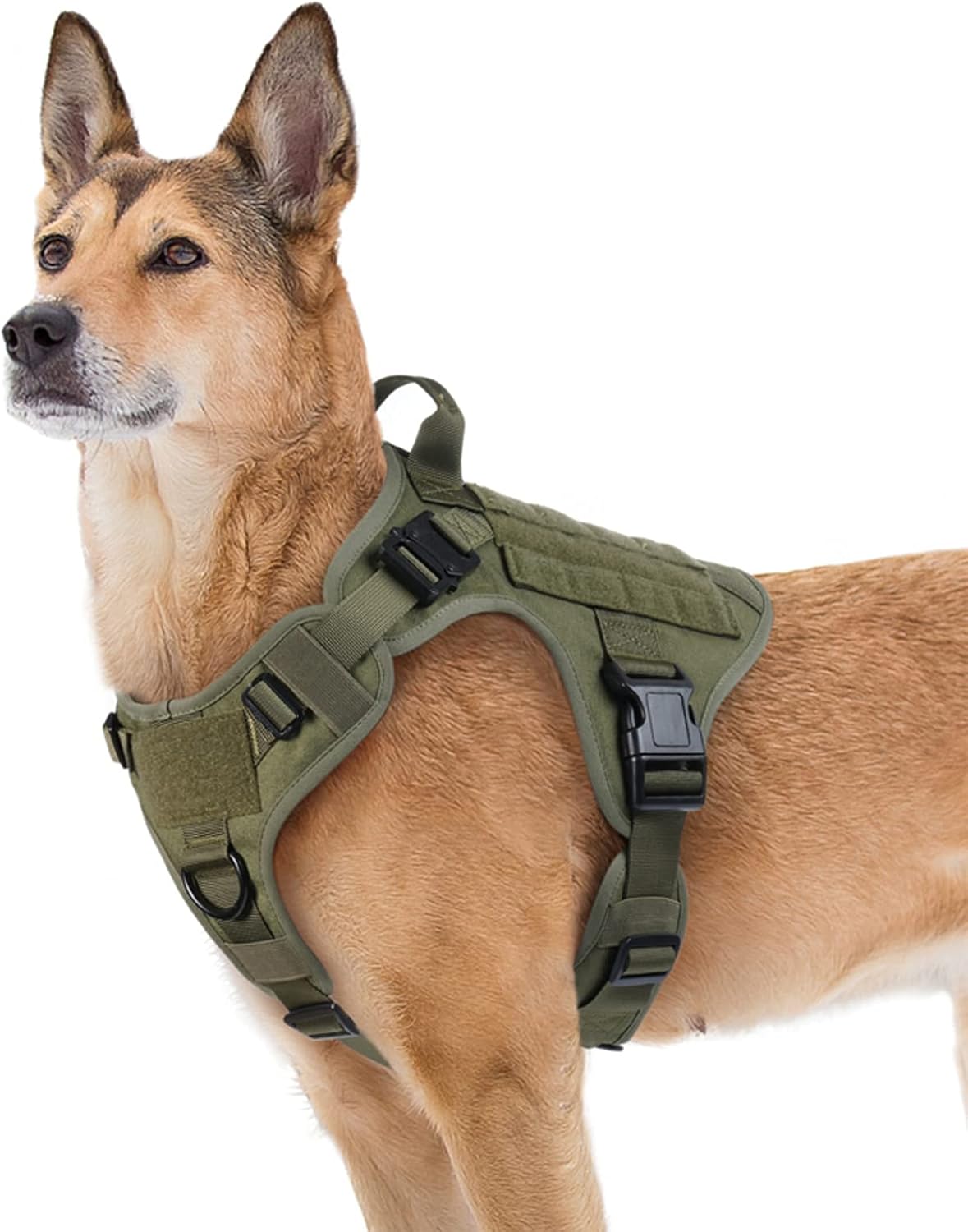 rabbitgoo Tactical Dog Harness Vest Large with Handle, Military Working