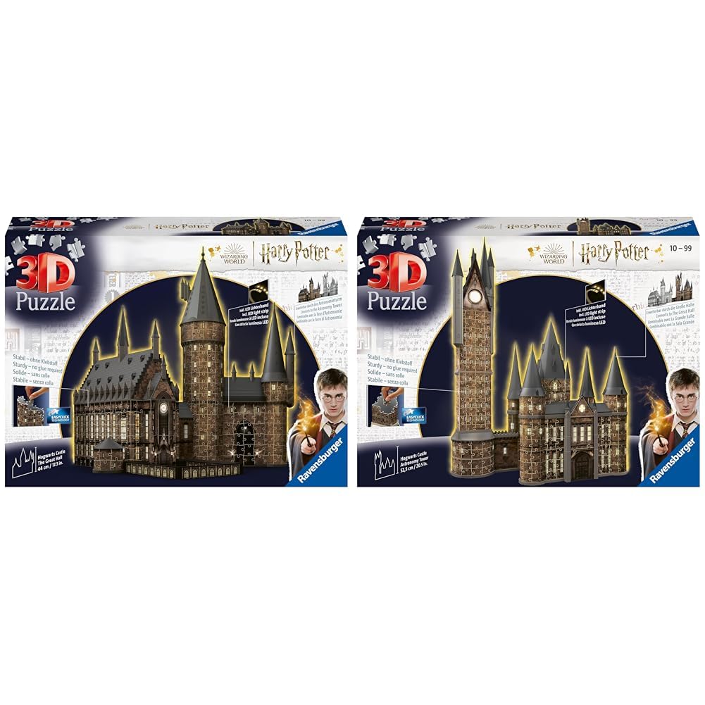 Ravensburger 3D Puzzle 11550 - Harry Potter Hogwarts Schloss & 3D Puzzle 11551 - Harry Potter Hogwarts Schloss