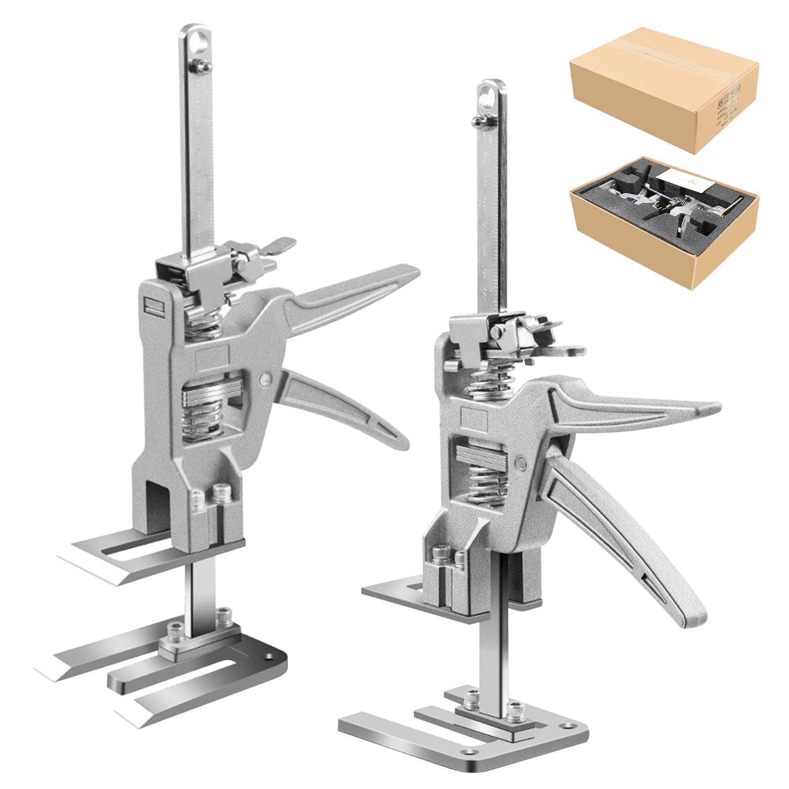 MaxAwe Lot de 2 Bras Économes en Travail Avec 2 Vitesses, Réglage de la Hauteur de 31 cm, Outil de Levage de 200 kg Pour Carreaux, Portes, Armoires