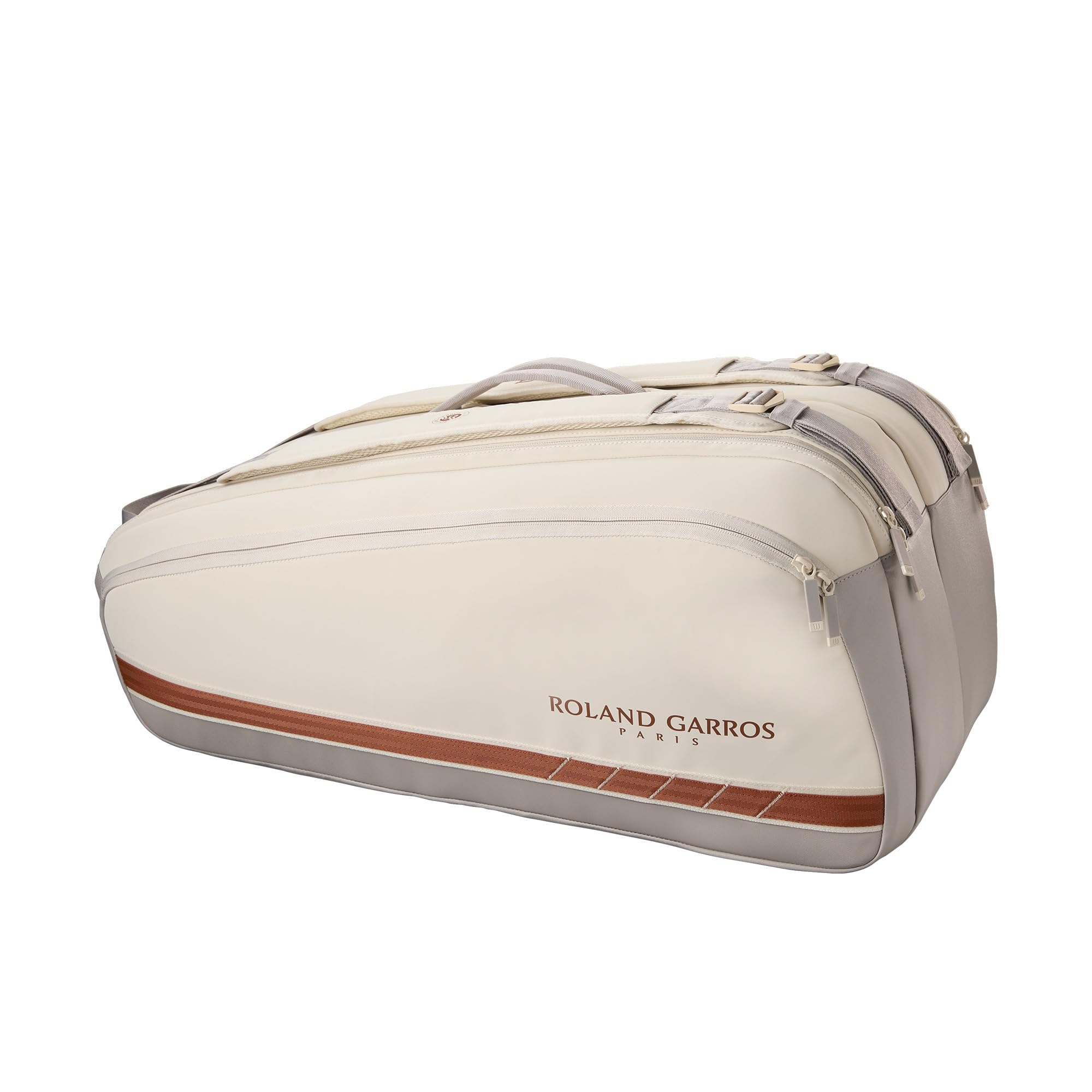 WILSON Roland-Garros 2025 Tennis Backpack - Cream/Clay, Holds up to 2 Rackets