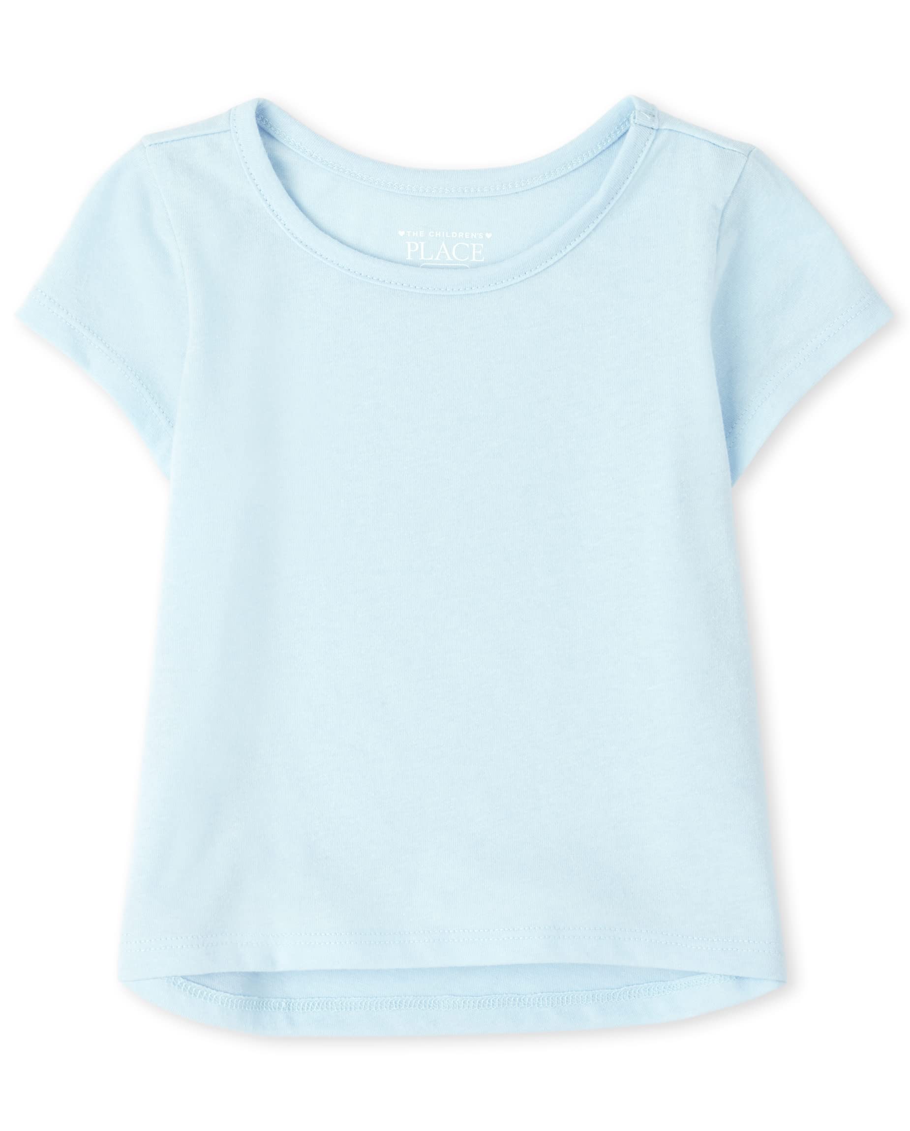 Photo 1 of 2 pack The Children's Place Baby and Toddler Girls High Low Basic Layering Tee 3T Party Blue