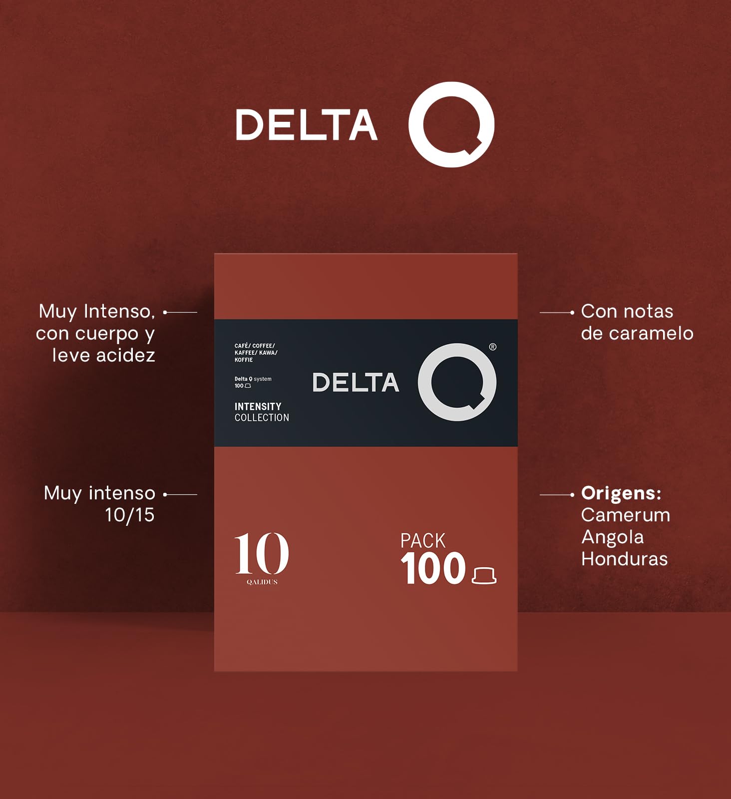 Pack Ahorro Cápsulas Café Delta Q AQtivus 100 + Qalidus 100 – Espresso Intenso y Muy Intenso, Notas de Frutos Secos y Caramelo