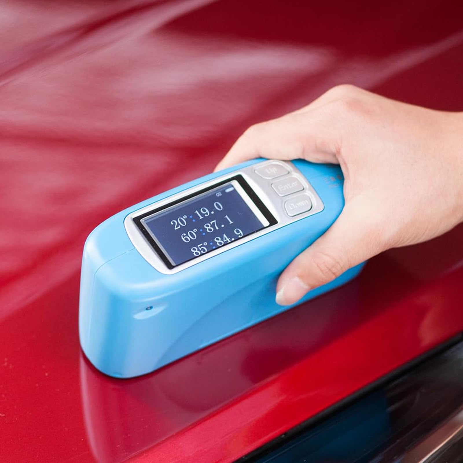 Atwynd Plastic Building Materials Precise Glossmeter, Gloss Meter Angle Single 60°, Multi Angle Measuring Device, Gloss Tester Surfaces Gloss Measurement for Paint Coating Metal Ceramic 20°/60°/85°