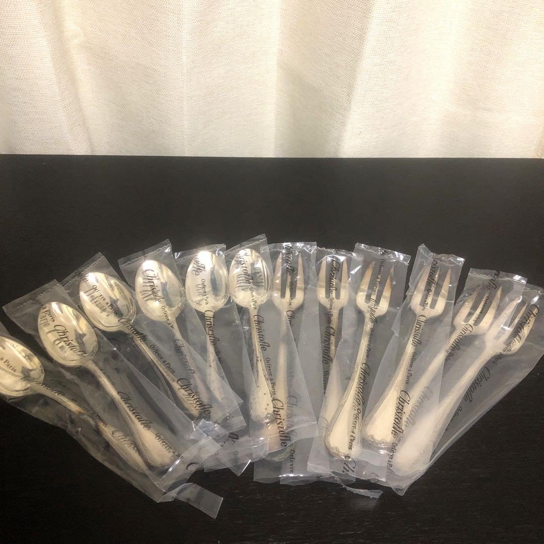 【ラス1！☆リュバン☆美品☆】クリストフル リュバン ケーキフォークペアセット ラス1！☆リュバン☆美品☆】クリストフル リュバン ケーキ