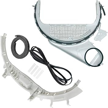 WE14X25080 Dryer Lint Chute with WE49X20697 WE3M26 Dryer Bearing Repair Kit