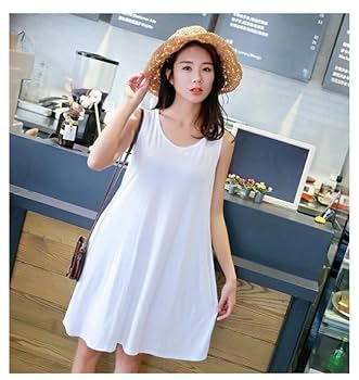 Amazon.co.jp: ワンピース タンクトップ 接触冷感 薄手 Aライン