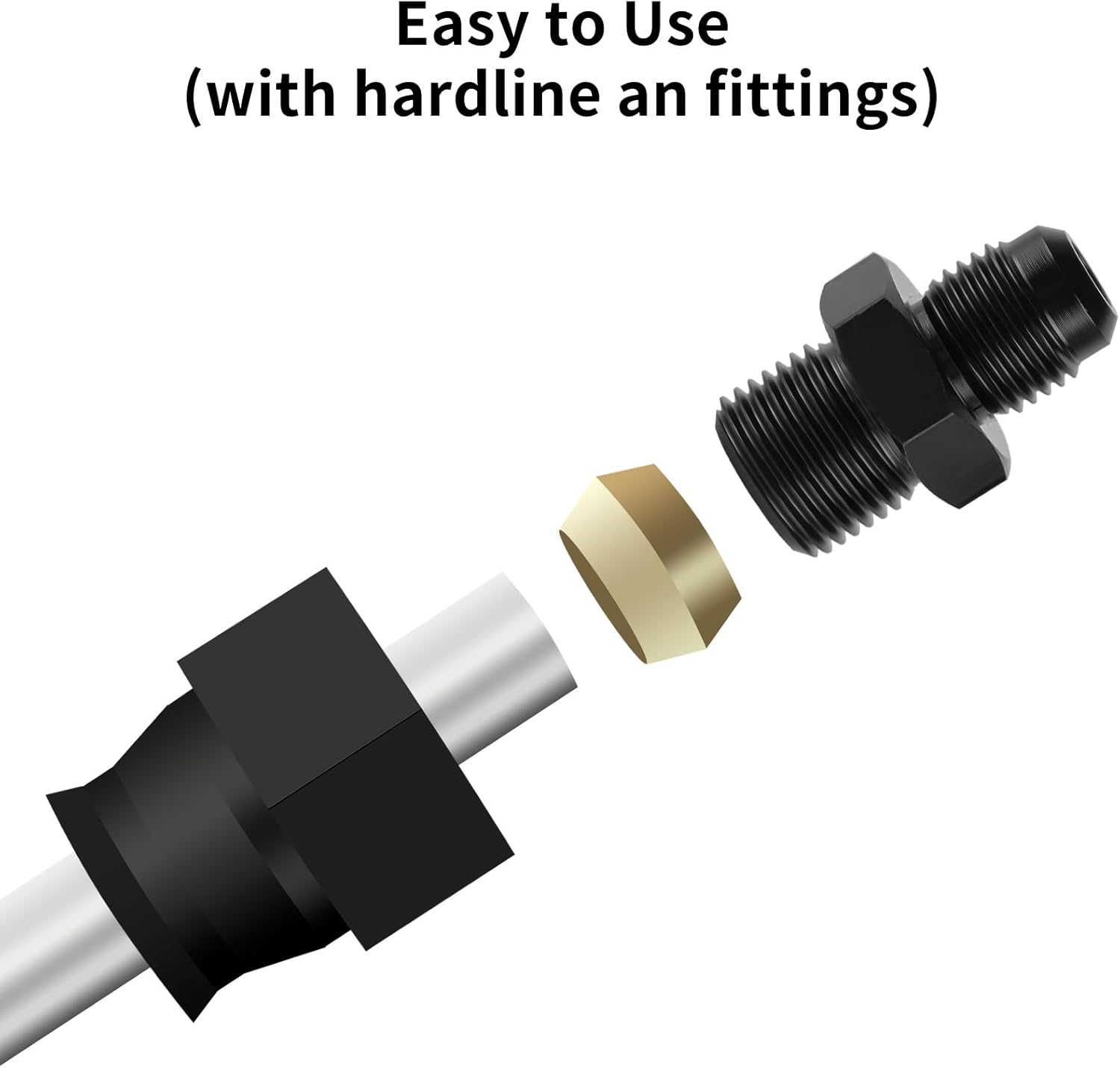 MuHize 3/8 Fuel Line, 50 ft 3/8" Aluminum Tubing, Hard Fuel Line, Easy to Bend and Corrosion Resistance, Use In Plumbing Fuel Systems, Oil Systems, Water Systems and Air Systems