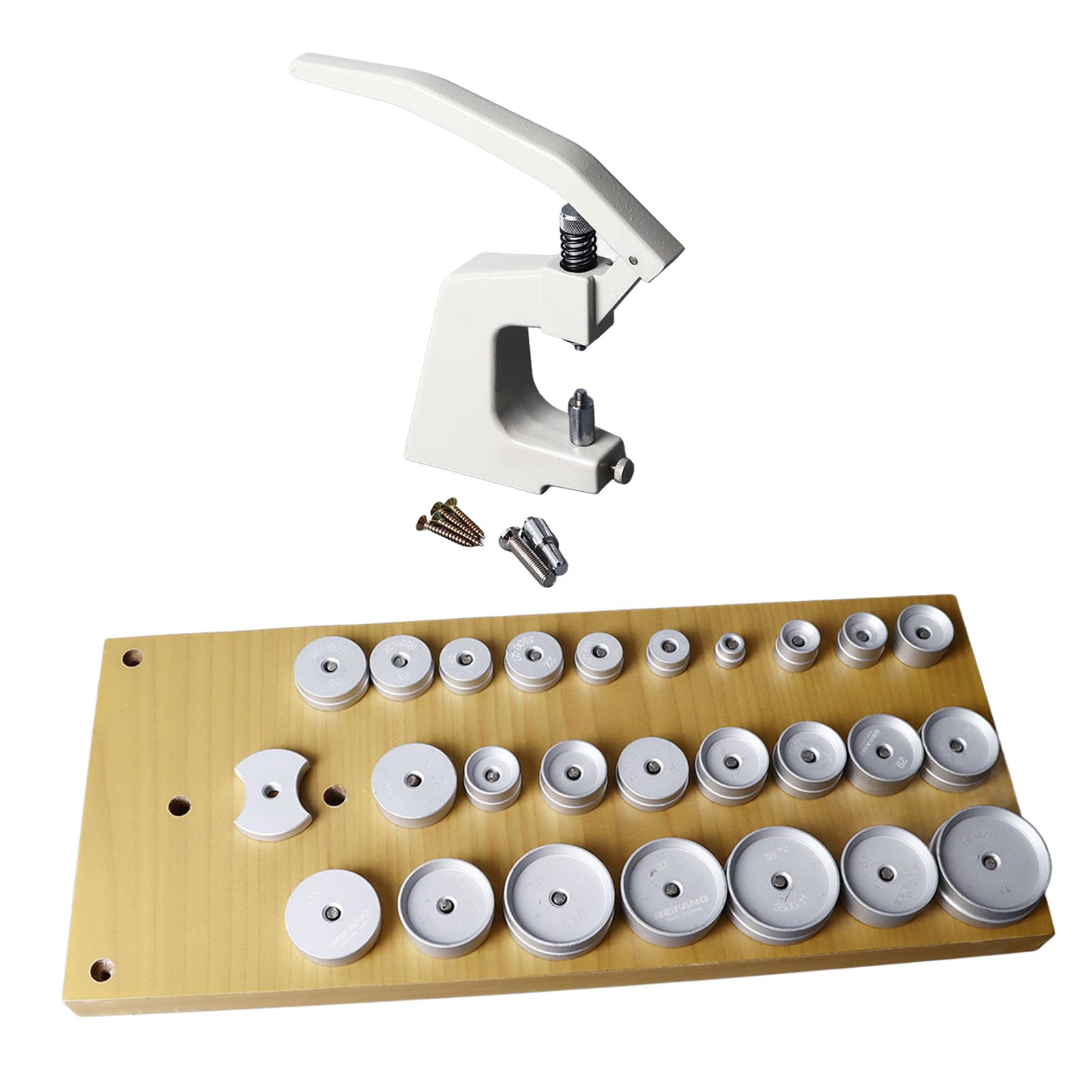 Qqmora Juego de Prensa de Reloj con 30 Matrices para 15-44 Mm