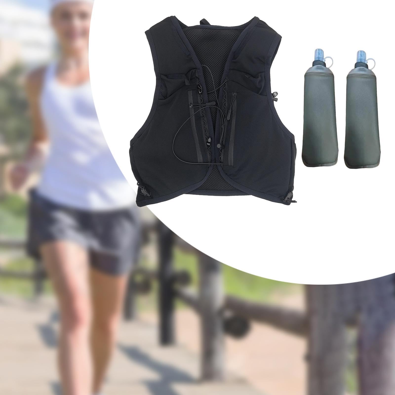 1 Pièce Gilet Hydratation Gilet Course Sac Hydratation Sac à Dos Gilet Hydratation Polyester Respirant Réglable Adapté Aux Hommes Femmes pour Trail Ma