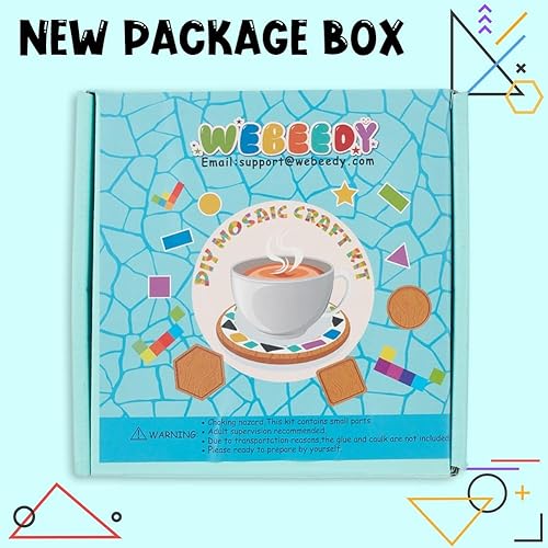 Miniatura 8 de WEBEEDY Juego de 3 posavasos de mosaico de arco iris, piezas de vidrio de mosaico manchado, azulejos de mosaico de vidrio para manualidades,