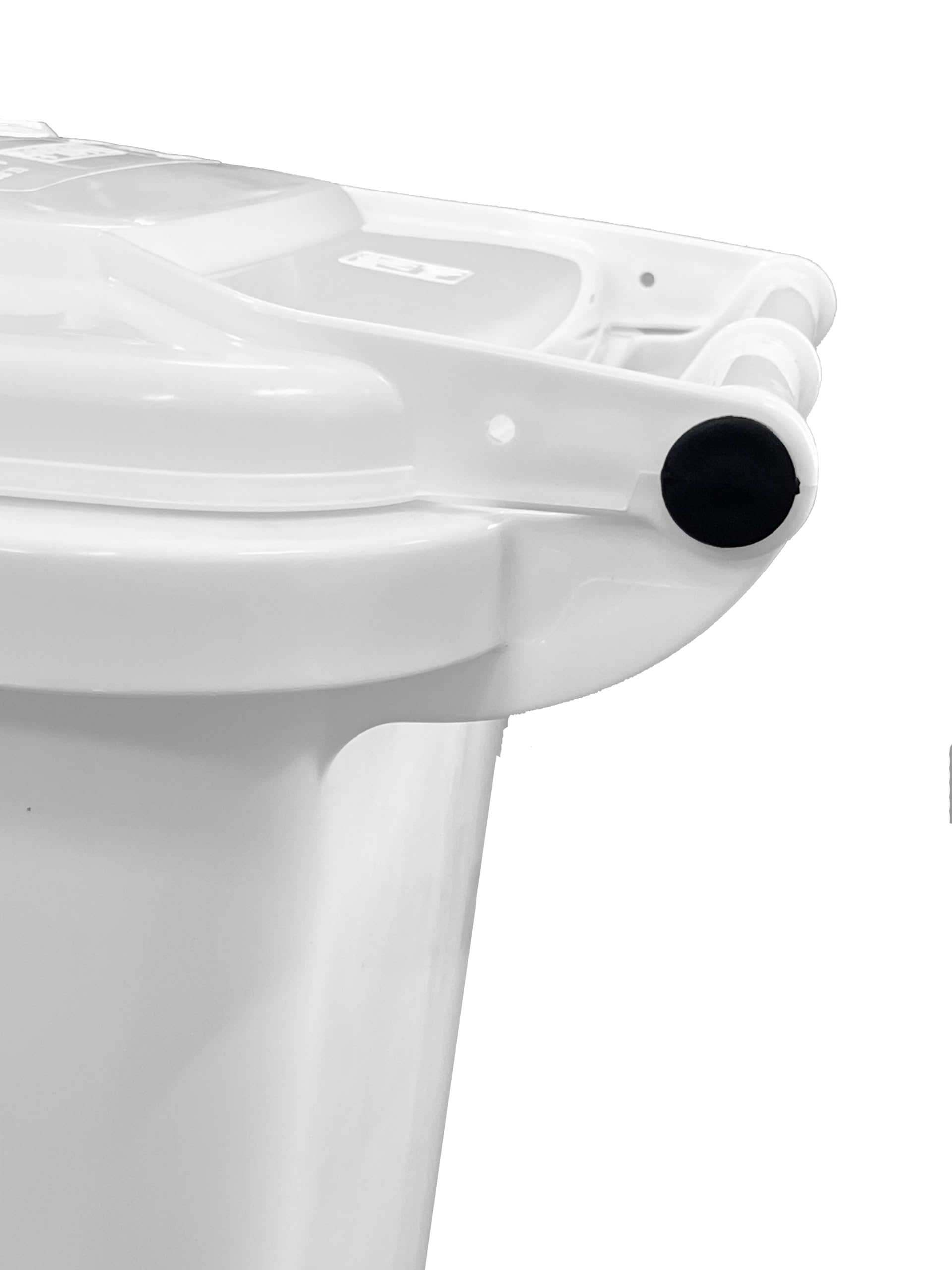 Mobil Plastic – Poubelle Tri Sélectif 120L avec Couvercle et Roues – Conteneur Déchets Extérieur en Plastique PEHD Résistant – Blanc – Certifiée Norme UNI EN 840