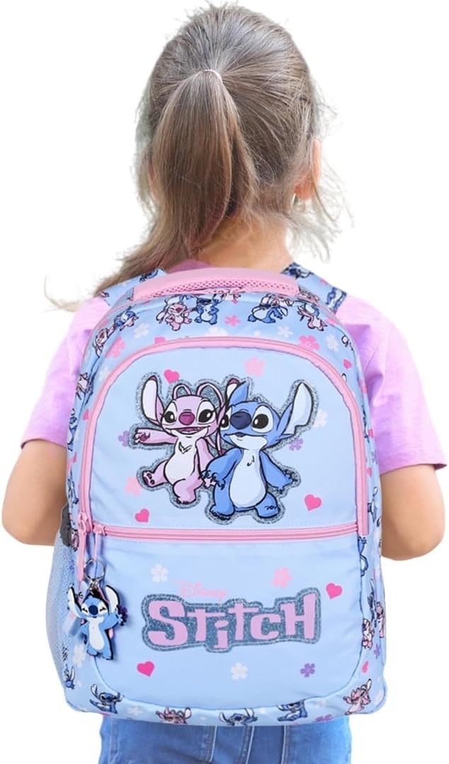 sarcia.eu Sac à dos scolaire RENFORCÉ à TROIS COMPARTIMENTS pour filles, avec réflecteurs, en fraises, rose 40x29x20cm, 23 l