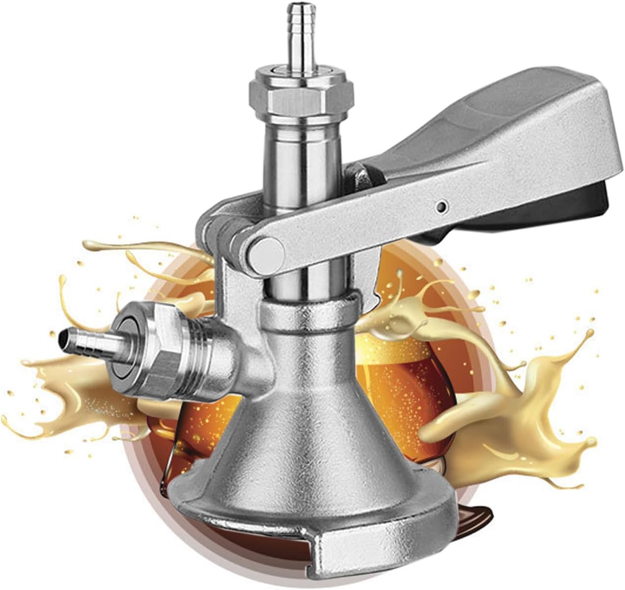 Keg Coupler, Beer Dispenser, A System Sankey Coupler, Kegerator Parts, Beer Tap Connector, for Bar and Home,Type a