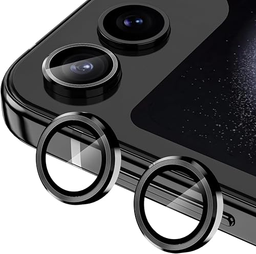 Miniatura 14 de YWXTW Protector de lente de cámara para Samsung Galaxy Z Flip 7, Bling Glitter Individual Anti Scratch Metal Ring Protector de pantalla de cámara