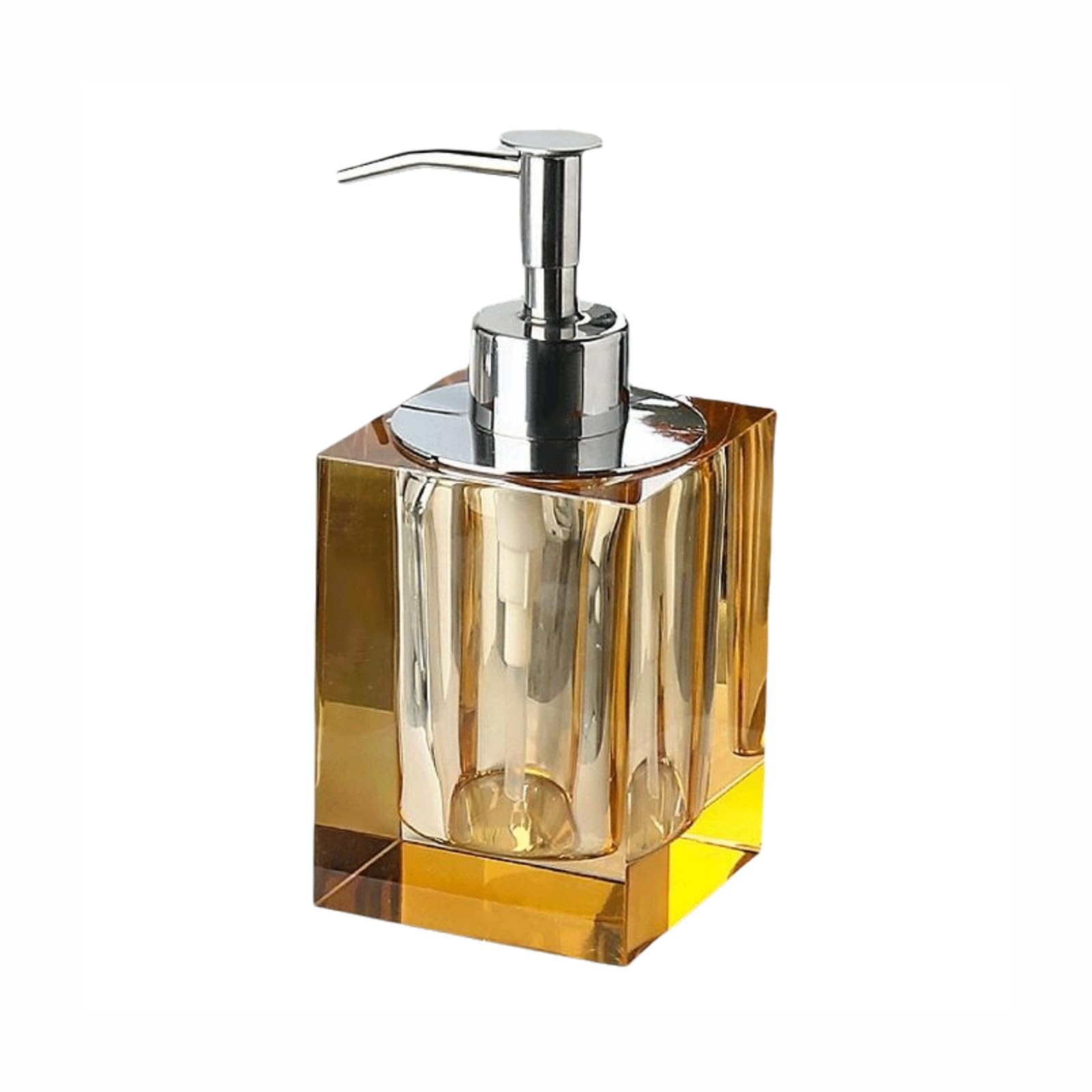 Dispensador de jabón de manos de cristal de lujo, botella de jabón de loción, botella cuadrada vacía, bomba de jabón de gel de ducha transparente, dispensador de jabón de plato de cocina para