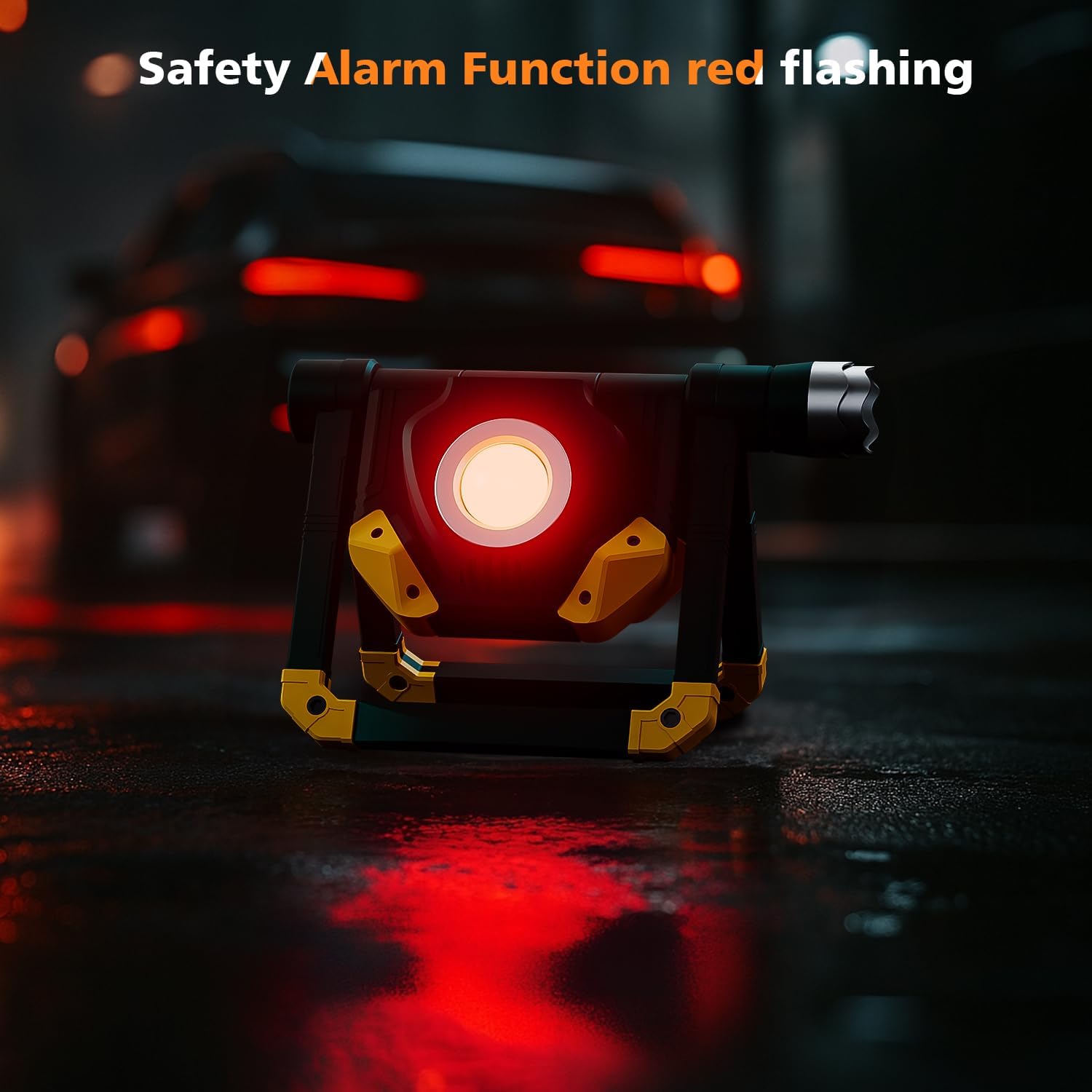 2 Pack 2500LM Magnetic Rechargeable Work Light, LED Work Light Rechargeable with 360° Rotation Stand & Foldable Design, 5 Lighting Modes Magnetic Flashlight for Car Repairing Camping Emergency - Image 6