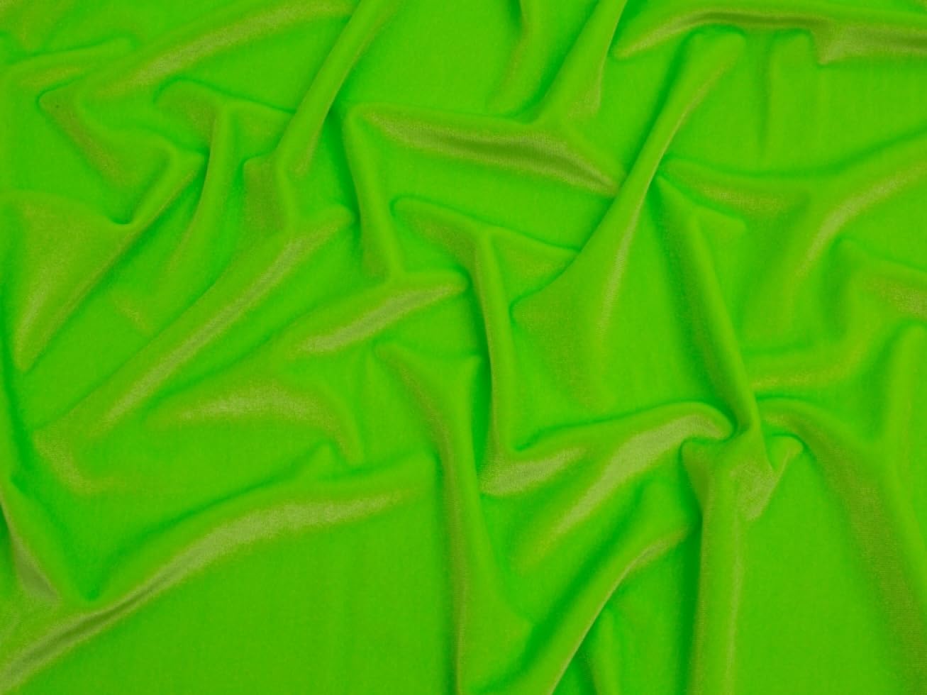 Minerva Core Range Velvet Stretch Knit Apparel & Dress Fabric Neon Green - Mediumweight & Suitable for Dressmaking - Approx Width: 150cm / 60" - Sold per metre