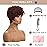 MOONSHOW Short Pixie Wigs for Black Women Wine Red Pixie Cut Wig Burgundy Short Curly Wigs for Black Women Synthetic 99J Color Short Hair Wig for Women Wine Red Layered Pixie Wigs(Burgundy)