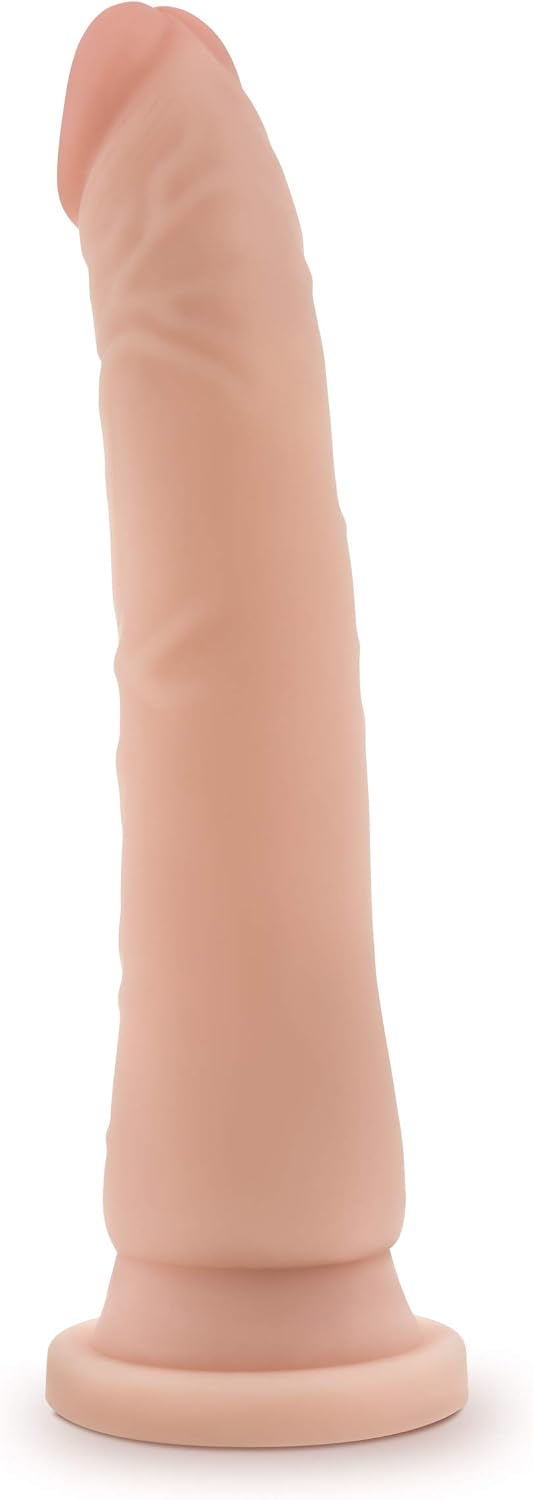 Eden Pleasure Products | 8 Inch Realistic Dildo Skinny | Suction Cup Dildo for Women and Gay Men | Adult Sex Toys, Realistic and Skinny Dildo | Harness Compatible | Beige Dildo