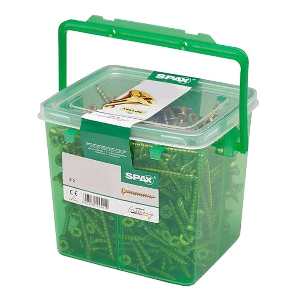 SPAX Pozi Screws YELLOX Csk Full Thread - 5.0 x 70mm Tub 250
