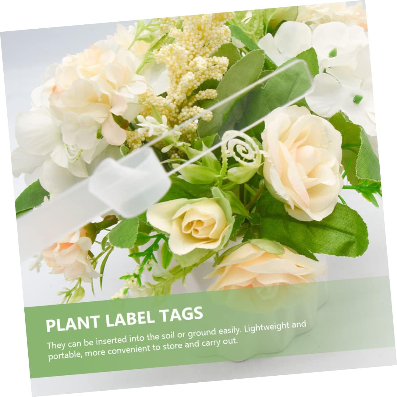 Mikikit 240pcs Acrylic Plant Markers Garden Labels for Identification Easy to Write for Flower Beds Pots Greenhouses and Nurseries