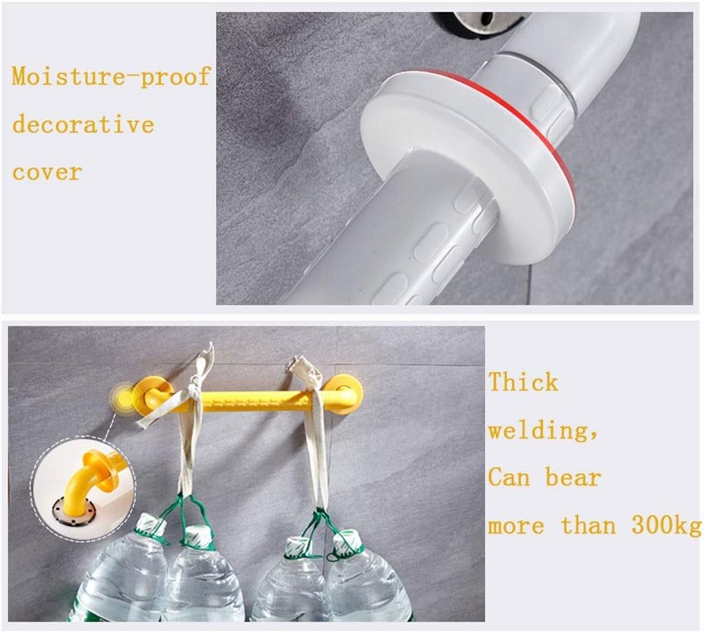 LCML Tub Grab Bar - 12 inch Bath Grab Bar Handicap Grab Bars White, Shower Aides for Seniors Wall Mounted Assist Rail Anti Slip Bathroom Safety Rail/Yellow/88Cm : Health & Household