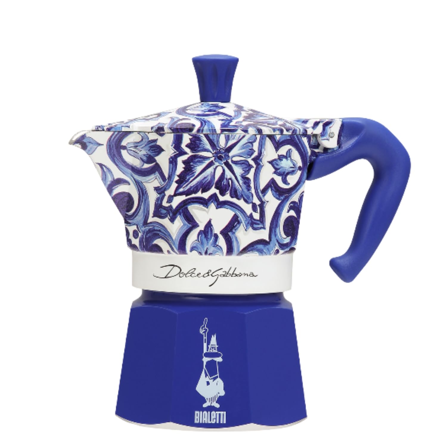 Bialetti Dolce & Gabbana Mocha Express Blue Mediterraneo para 3 tazas, fuego directo (cafetera, cafetera espresso)