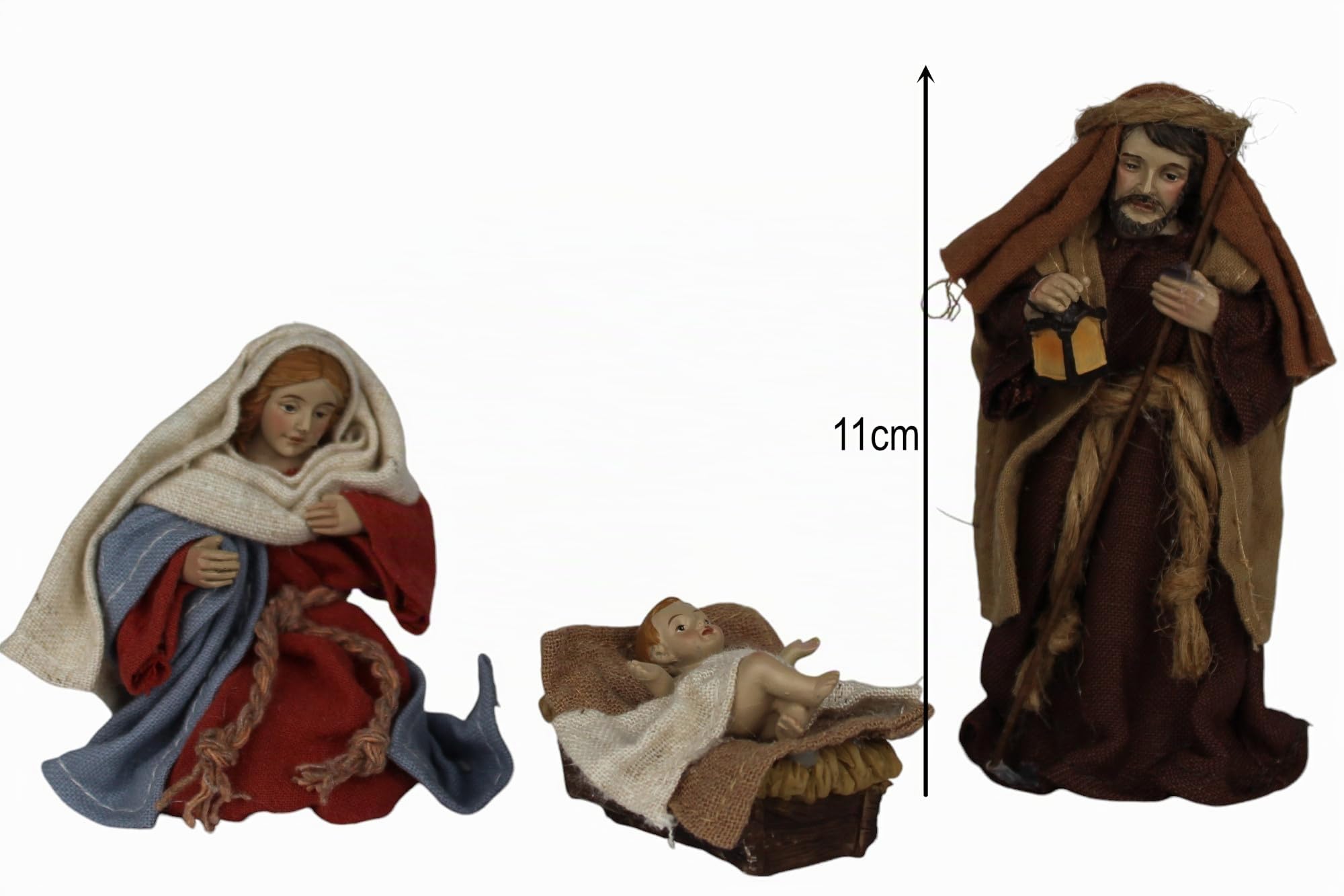 ZICOM Ankleidefigurenset Nebo, Krippenfiguren orientalisch ca. 11cm 15-TLG. Polyresin bekleidet