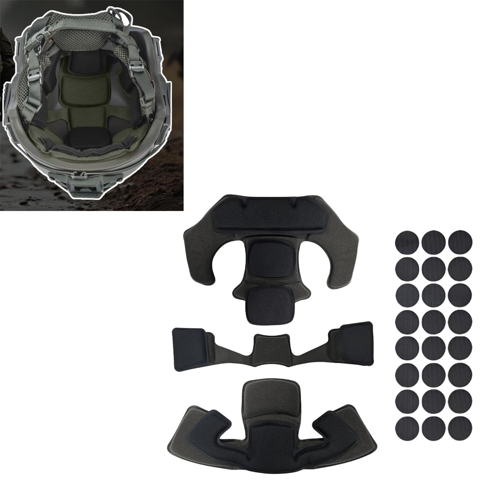 Enakshi Helmet Padding Kit Supplies Memory Sponge Pads for Riding Outdoor Skateboard Black|Sporting Goods|Cycling|Helmets & Protective Gear |Package Includes:1 Set of Helmet Padding-image-23