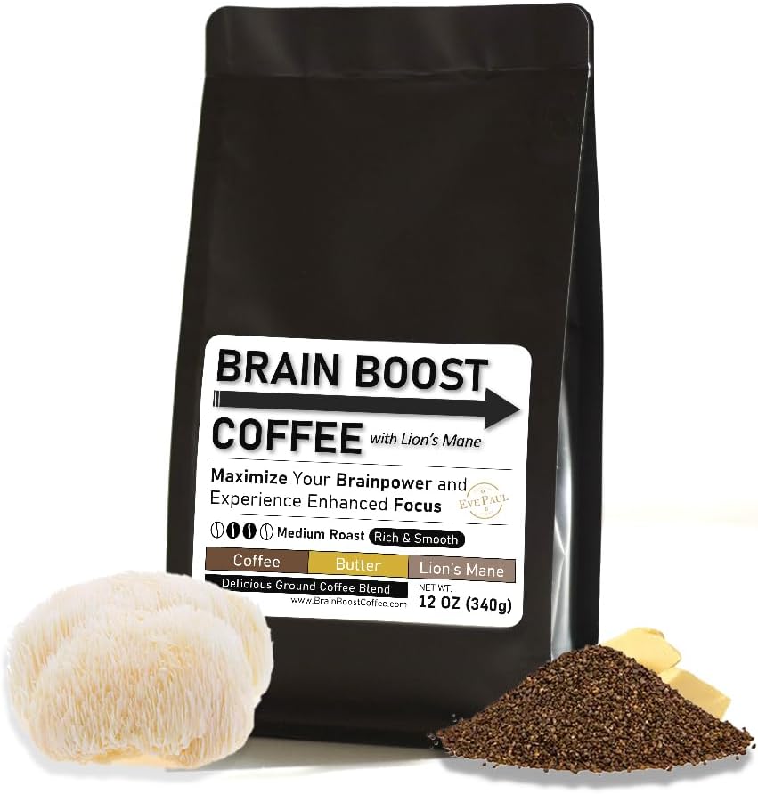 Mushroom Brain Boost Coffee with Lion's Mane, Butter, MCT