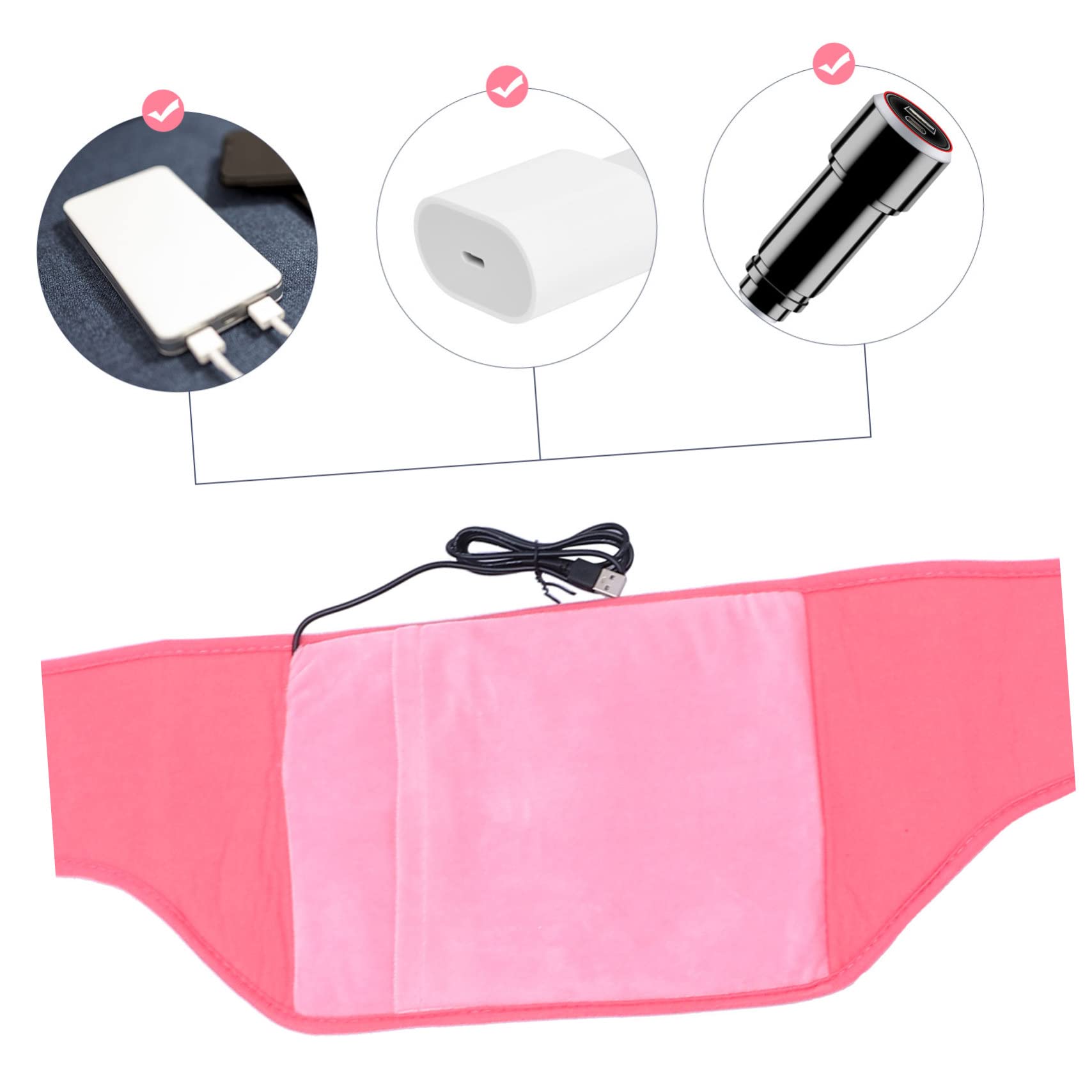 Beavorty Charging Heating Belt Elastic Waist Support for Women Decompression Back Belt Lumbar Brace Strap Protective Waist Strap Comfortable for Sports