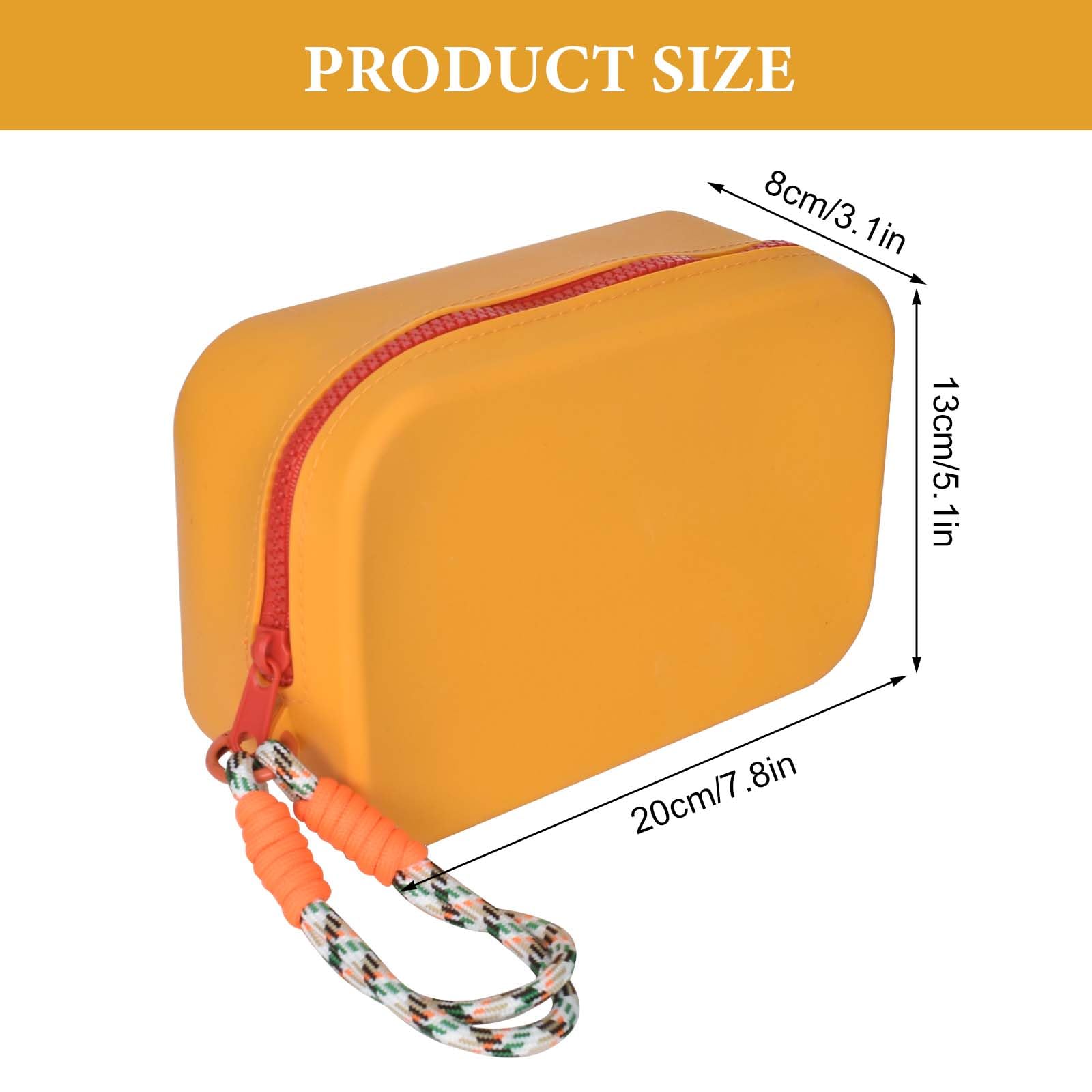 Bolsa de Cosméticos de Silicona, Bolsa de Maquillaje de Viaje, Neceser de Aseo Impermeable, Bolsa Aseo Silicona Portátil 2 PCS Rosa y Naranja, Bolso de Tocador para Mujeres y Hombres