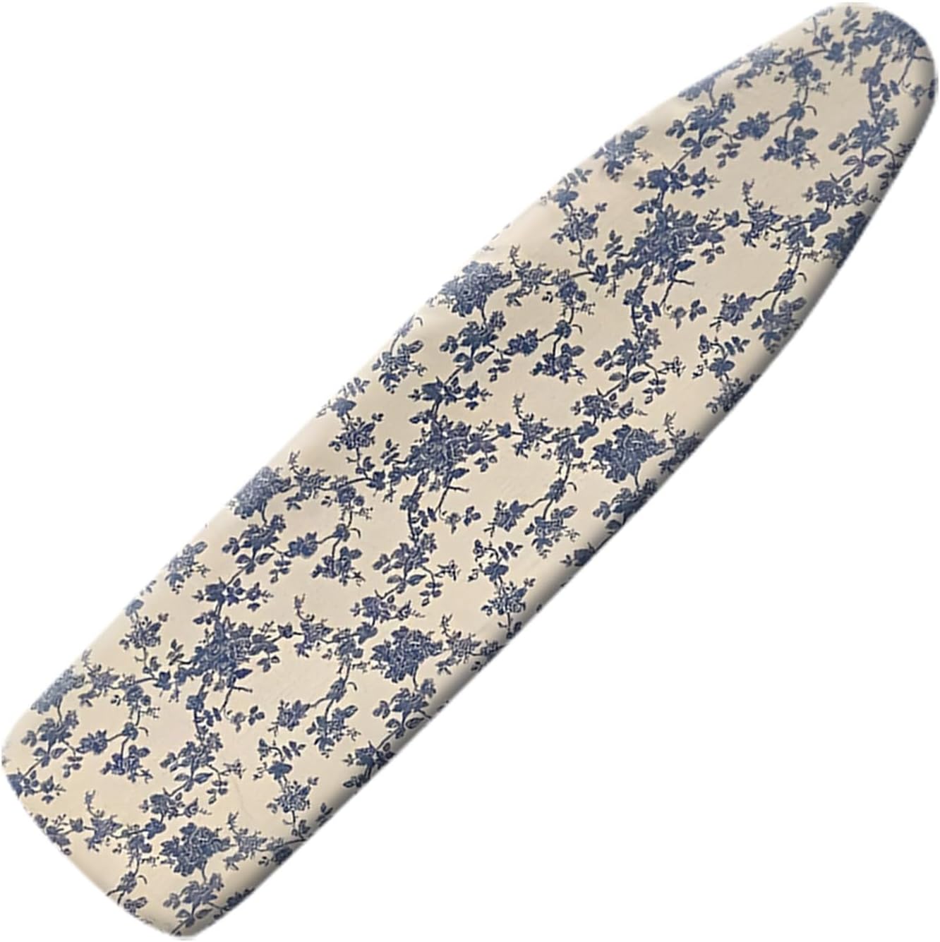 Retro Floral Ironing Board Cover with Elastic Edge Drawstring Tightening, Washable, for Effortless Ironing Experience(Blue)