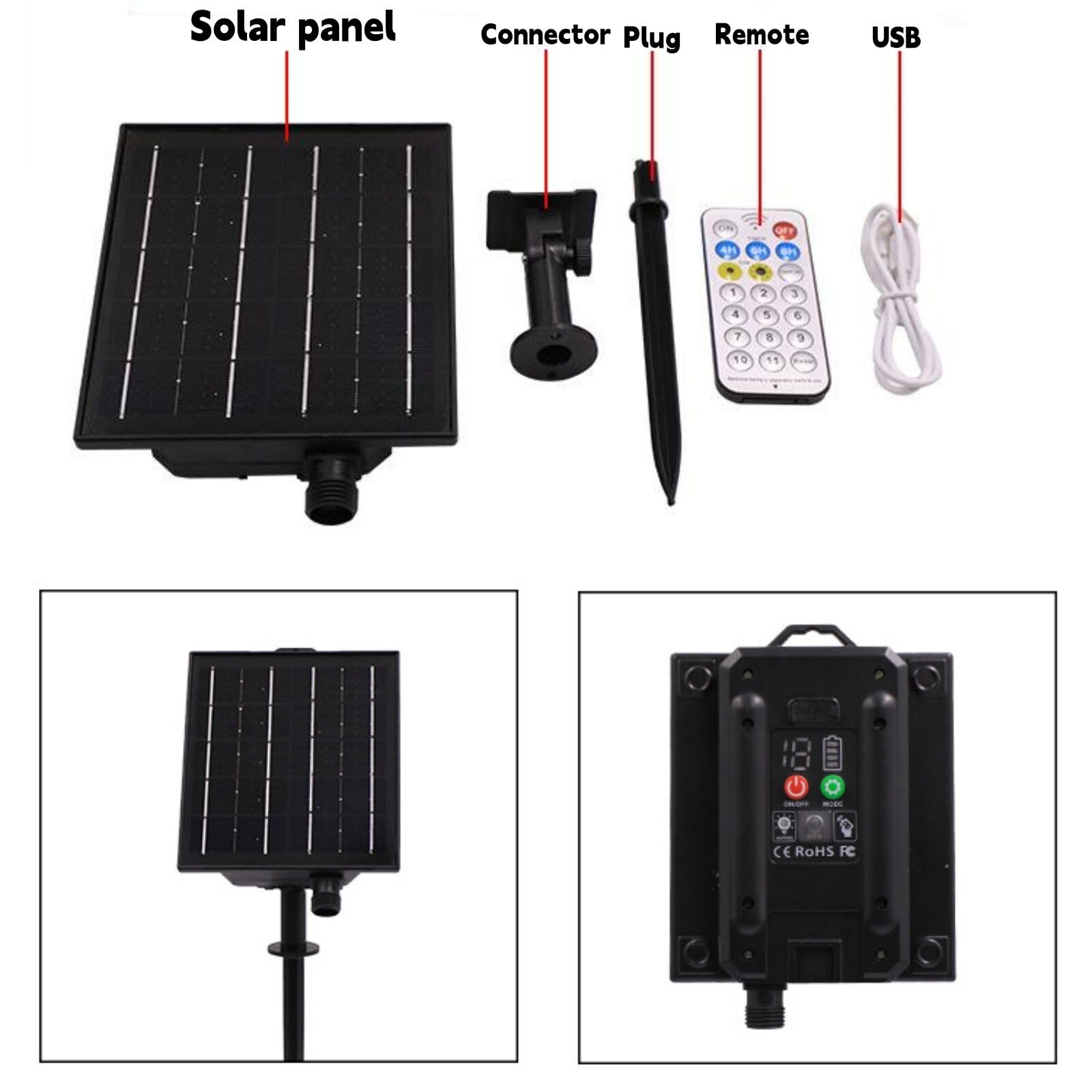 KISUFU Solar Lichterkette aussen, 200 LEDs Solar Kristall Kugeln wasserdicht Außer/Innen Lichter Beleuchtung String Light für Garten Bäume Party Weihnachts Deko Beleuchtung.20M
